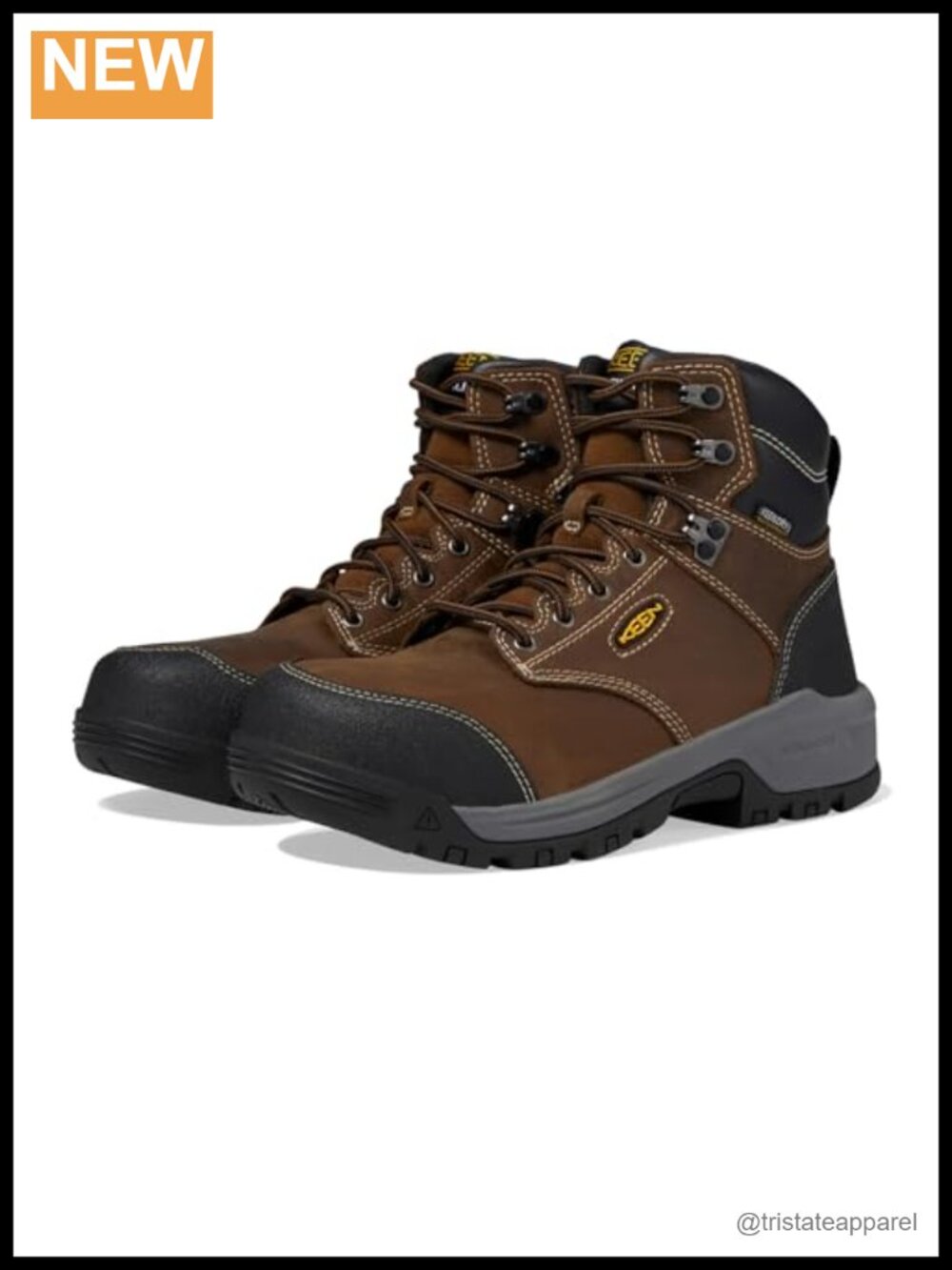Composite Toe Waterproof Work Boots Leather Lace Up Ankle Boots Women